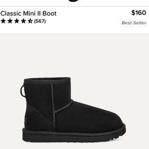 black ugg classic mini